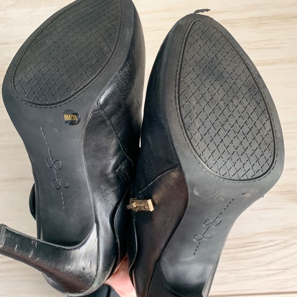 Jessica Simpson Black Heeled Zip Up Booties - Picture 7 of 11